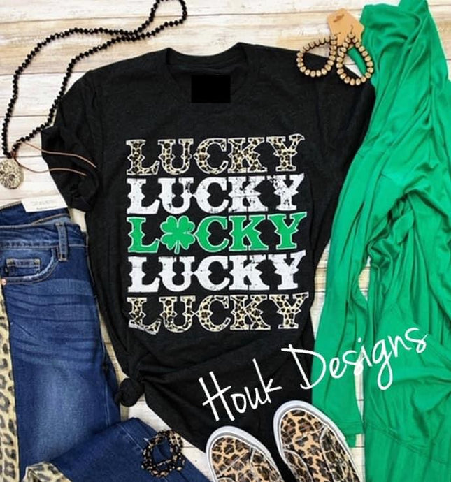 Lucky tee, St. Patricks day, shamrock